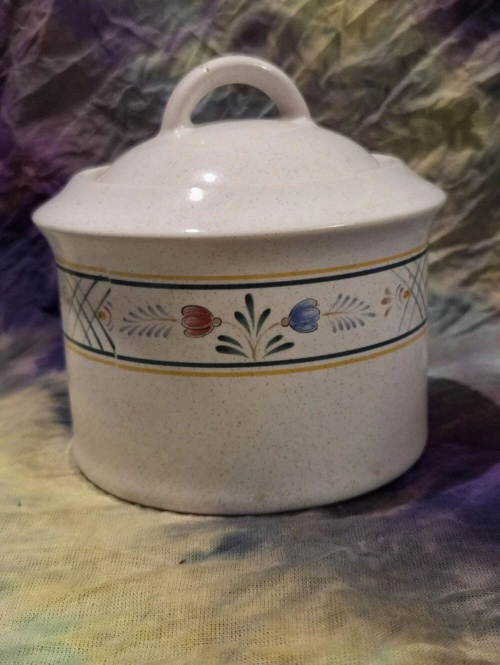 Small Made In Japan By Savoir Vivre Dish With Lid Oven To Table Cracked Lid